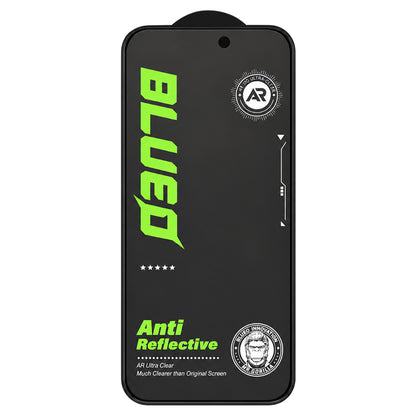 Protector de pantalla Matte Blueo Anti Reflective HD para Apple iPhone 18 Pro, vidrio templado, adhesivo completo, negro