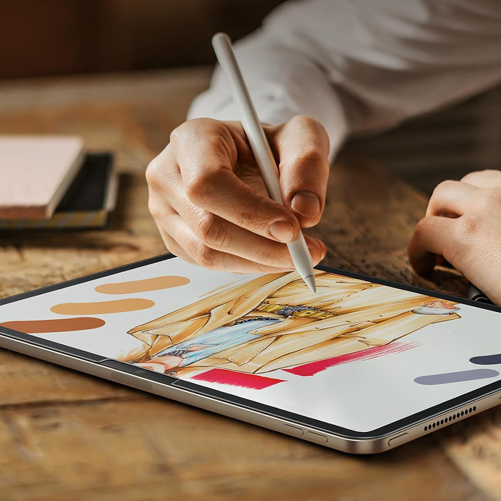 Folie de protección Pantalla Mate ESR Paper Feel para Apple iPad Pro 13 (2024), Plástico, Set de 2 piezas