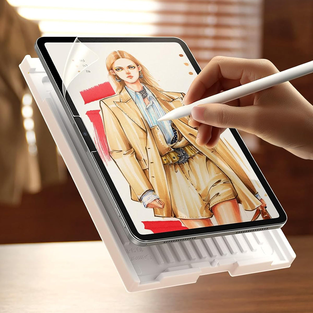 Folie de protección Pantalla Mate ESR Paper Feel para Apple iPad Pro 13 (2024), Plástico, Set de 2 piezas