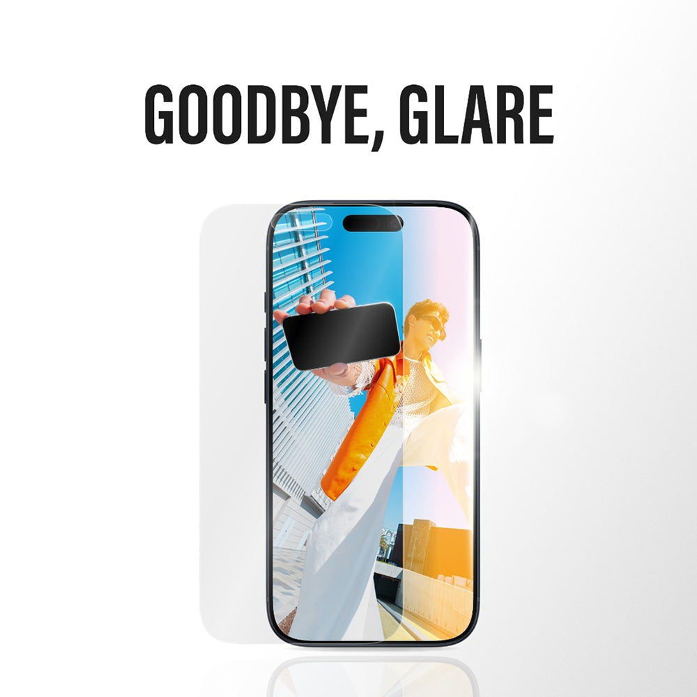 Protector de pantalla mate PanzerGlass Armor EasyAligner para Apple iPhone 17 / 16 Pro, Cristal Templado, Full Glue