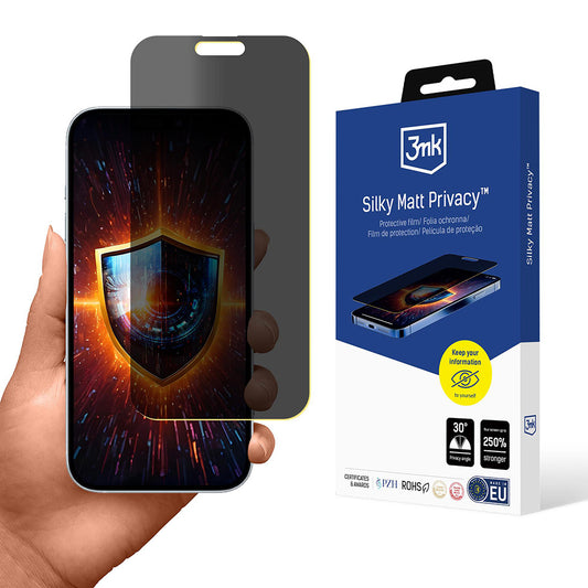 Película protectora de pantalla Matte Privacy 3MK Silky para Apple iPhone 17 Air, Plástico