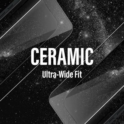 Protector de pantalla PanzerGlass Ultra-Wide Ceramic II EasyAligner para Apple iPhone 17 Pro Max, Cristal Templado, Full Glue, Negro.