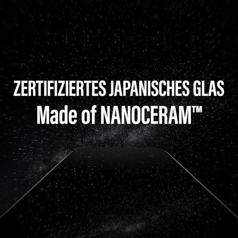 Protector de pantalla PanzerGlass Ultra-Wide Ceramic II EasyAligner para Apple iPhone 17 Pro Max, Cristal Templado, Full Glue, Negro.