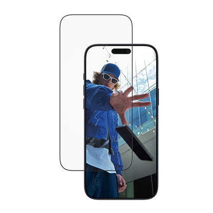 Protector de pantalla PanzerGlass Ultra-Wide Fit EasyAligner para Apple iPhone 17 Pro Max, Cristal Templado, Full Glue, Negro