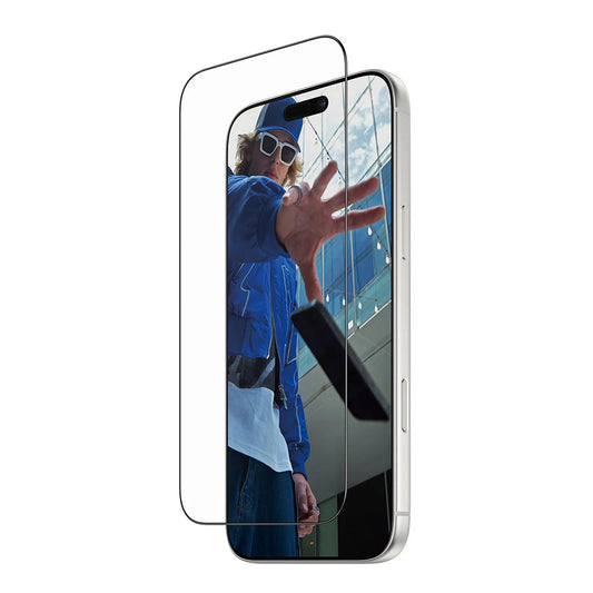 Protector de pantalla PanzerGlass Ultra-Wide Fit Fastfit para Apple iPhone 17 Pro Max, Cristal Templado, Full Glue, Negro