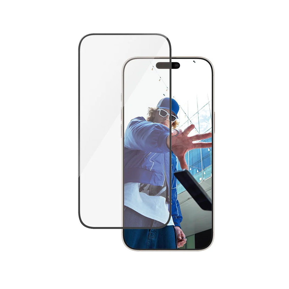 Protector de pantalla PanzerGlass Ultra-Wide Fit para Apple iPhone 16 Pro Max, Cristal Templado, Full Glue, Negro