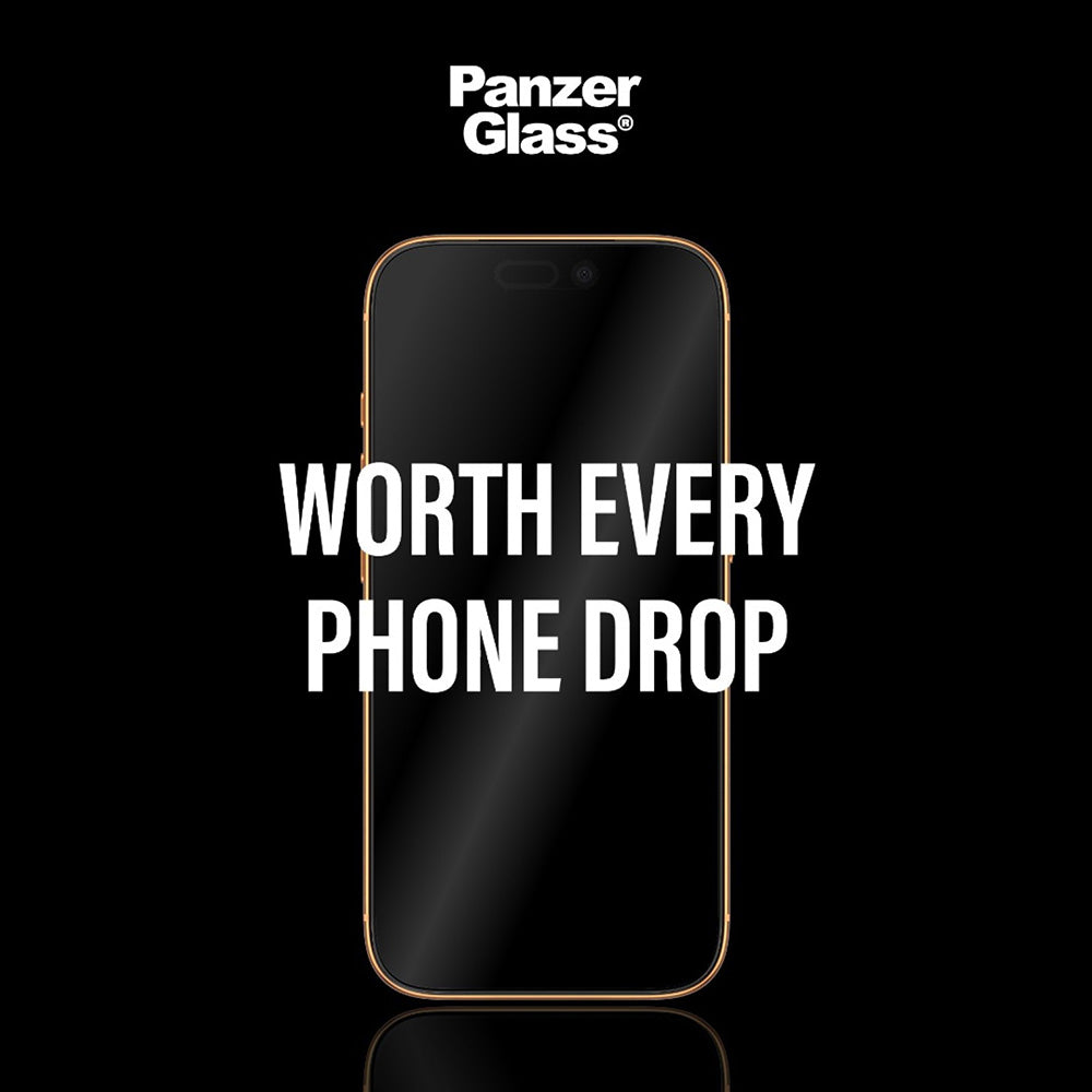 Protector de pantalla PanzerGlass Ultra-Wide Fit Stealth Fastfit para Apple iPhone 17 Pro Max, Cristal Templado, Full Glue, Negro.