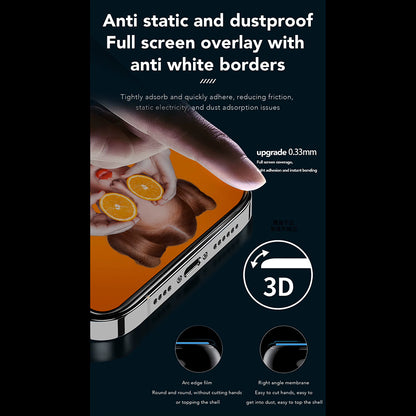 Protector de pantalla Privacy Anank 3X Reforzado para Apple iPhone 14 Pro, Vidrio Templado, Pegamento Completo, 2.5D