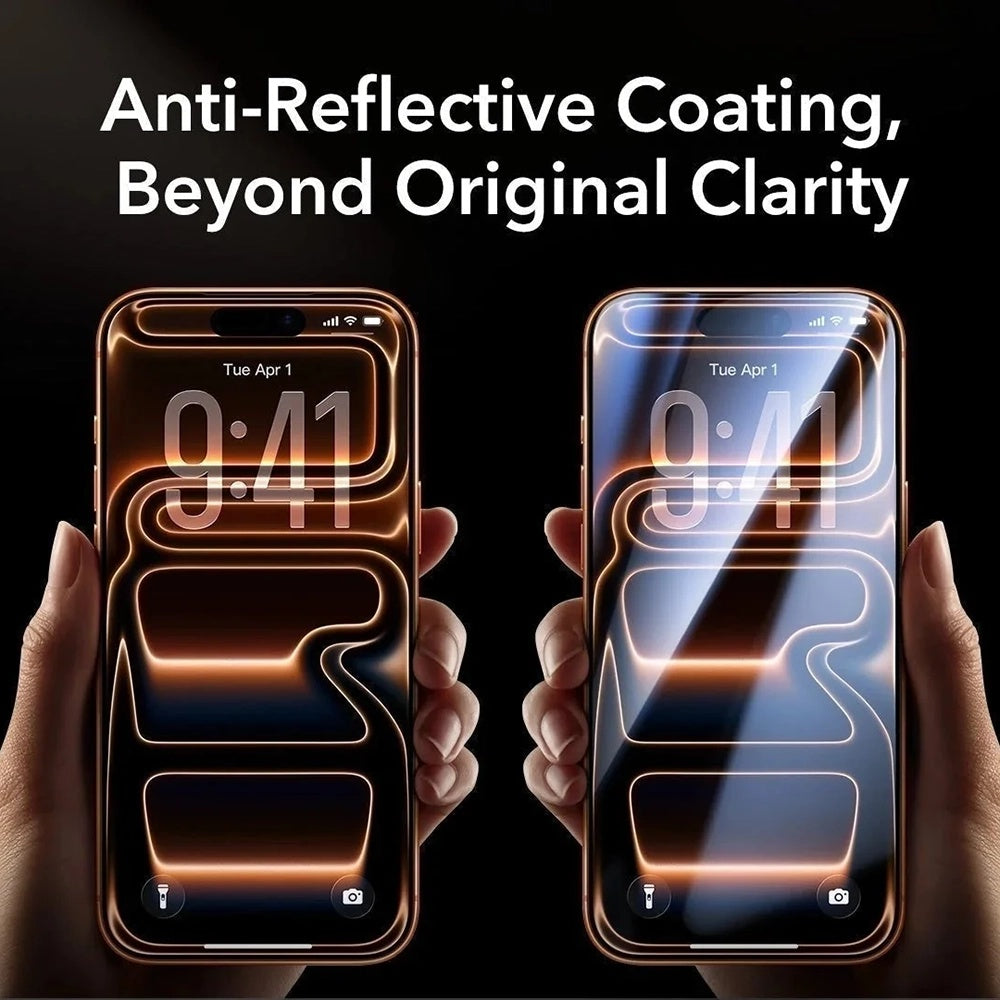 Protector de pantalla Privacy ESR Armorite Pro UltraFit para Apple iPhone 18 Pro, vidrio templado, adhesivo completo, set de 3 piezas