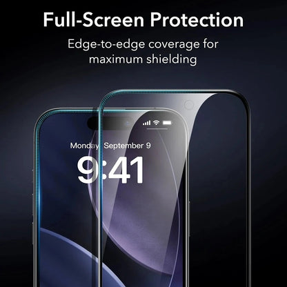 Protector de pantalla Privacy ESR Armorite UltraFit para Apple iPhone 17 Air, Cristal Templado, Full Glue, Set de 3 piezas
