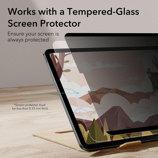 Protector de pantalla Privacy ESR Magnético para Apple iPad Air 11 (2026) / Air 11 (2025), Plástico