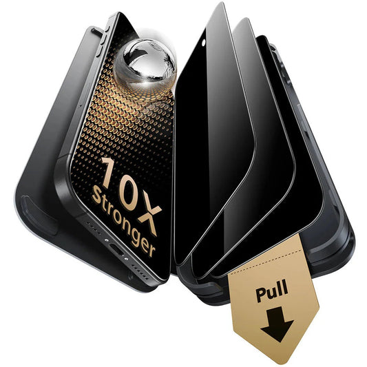 Protector de pantalla Privacy ESR UltraFit Armorite Pro para Apple iPhone 17 / 16 Pro, Cristal Templado, Full Glue, Set de 3 piezas