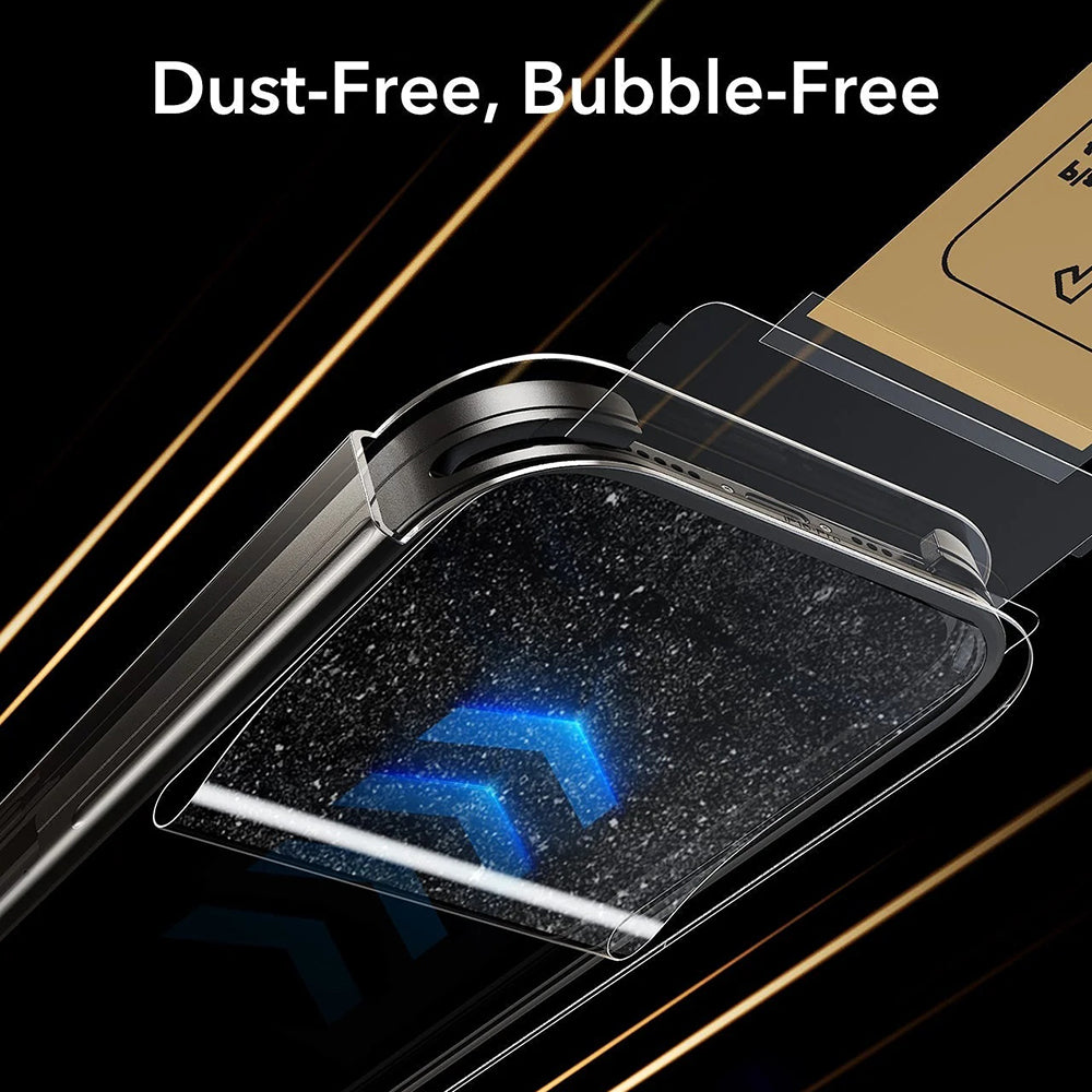 Protector de pantalla Privacy ESR UltraFit Armorite Pro para Apple iPhone 17 / 16 Pro, Cristal Templado, Full Glue, Set de 3 piezas