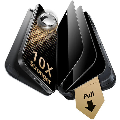 Protector de pantalla Privacy ESR UltraFit Armorite Pro para Apple iPhone 17 Pro Max, Cristal Templado, Full Glue, Set de 3 piezas