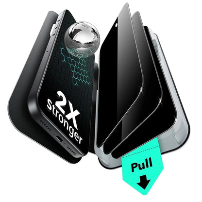 Protector de pantalla Privacy ESR UltraFit para Apple iPhone 17 Pro Max, Cristal Templado, Full Glue, Set de 3 piezas.