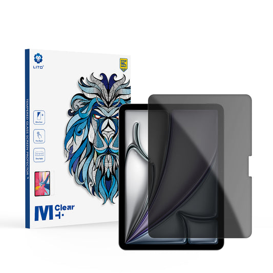Protector de pantalla Privacy Lito Classic para Apple iPad Air 11 (2026) / Air 11 (2025), vidrio templado, adhesivo completo, 2.5D