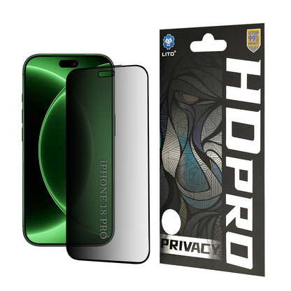 Privacy Screen Protector Lito HD Pro for Apple iPhone 18 Pro, Tempered Glass, Full Glue