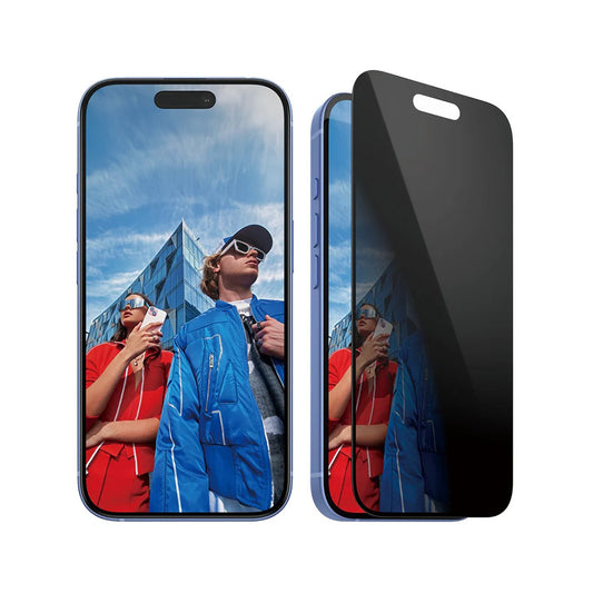 Protector de pantalla Privacy PanzerGlass Ultra-Wide Fit EasyAligner para Apple iPhone 16 / 15, Cristal Templado, Full Glue