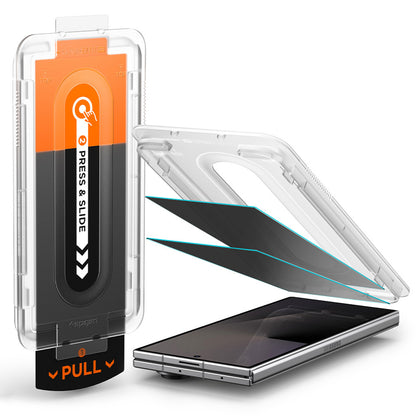 Protector de pantalla exterior Privacy Spigen GlastR EZ FIT Pro para Samsung Galaxy Z Fold8 Ultra F976, vidrio templado, adhesivo completo, juego de 2 piezas