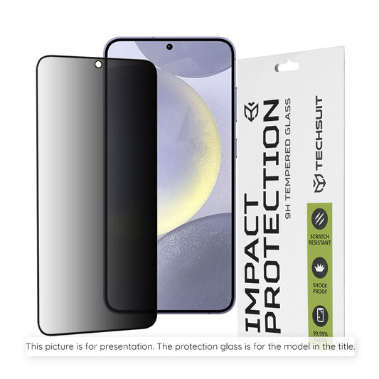 Protector de pantalla Privacy Techsuit para Apple iPhone 18 Pro Max, vidrio templado, adhesivo completo, 111D