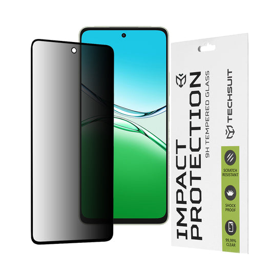 Protector de pantalla Privacy Techsuit para Oppo A5 Pro 4G / A5 Pro, vidrio templado, adhesivo completo, 111D