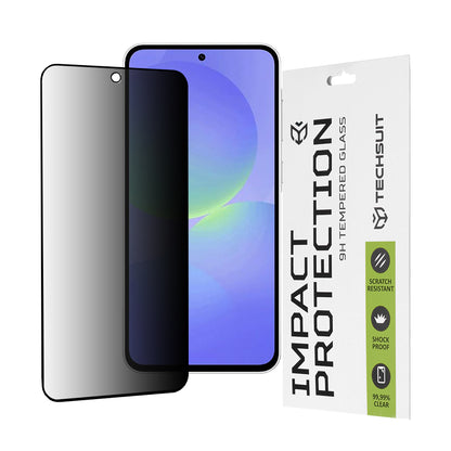Protector de pantalla Privacy Techsuit para Samsung Galaxy A56 A566 / A36 A366, vidrio templado, adhesivo completo, 111D