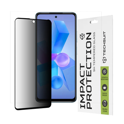 Protector de pantalla Privacy Techsuit para Tecno Spark 20 Pro / Pova 5 Pro / Hot 40 / Hot 40 Pro, vidrio templado, adhesivo completo, 111D