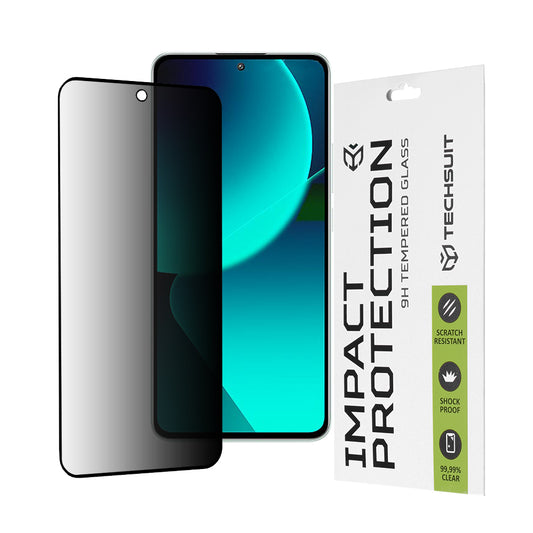 Protector de pantalla Privacy Techsuit para Xiaomi 13T Pro / 13T, vidrio templado, adhesivo completo, 111D