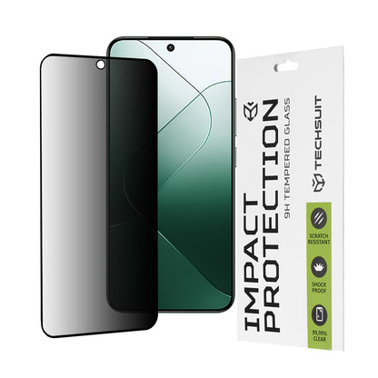 Protector de pantalla Privacy Techsuit para Xiaomi 14, vidrio templado, adhesivo completo, 111D