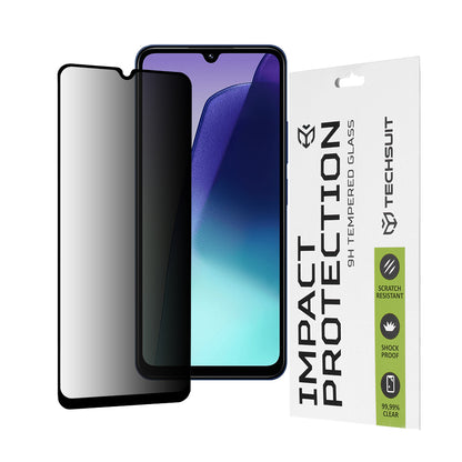 Protector de pantalla Privacy Techsuit para Xiaomi Redmi A5 4G (Regional) / 14C / Poco C75, vidrio templado, adhesivo completo, 111D