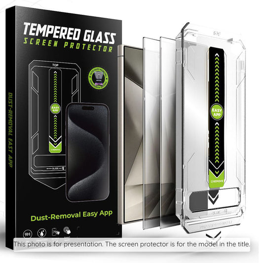 Protector de pantalla Privacy Techsuit TitanGlass CrystalHD para Samsung Galaxy S25 FE, Cristal Templado, Full Glue, Set de 2 piezas.