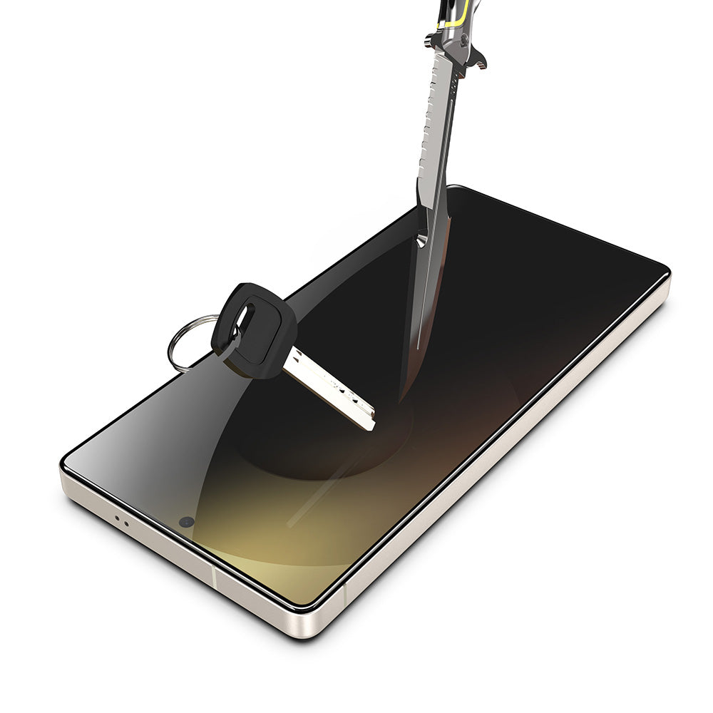 Privacy Screen Protector Techsuit TitanGlass CrystalHD for Samsung Galaxy S26 Plus, Tempered Glass, Full Glue, Set of 2 Pieces