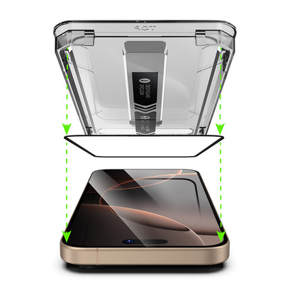 Protector de pantalla Privacy Techsuit TitanGlass para Apple iPhone 14 Plus / 13 Pro Max, Vidrio templado, Pegamento completo