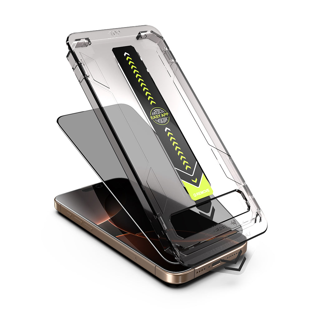 Protector de pantalla Privacy Techsuit TitanGlass para Apple iPhone 14 Pro Max, vidrio templado, adhesivo completo