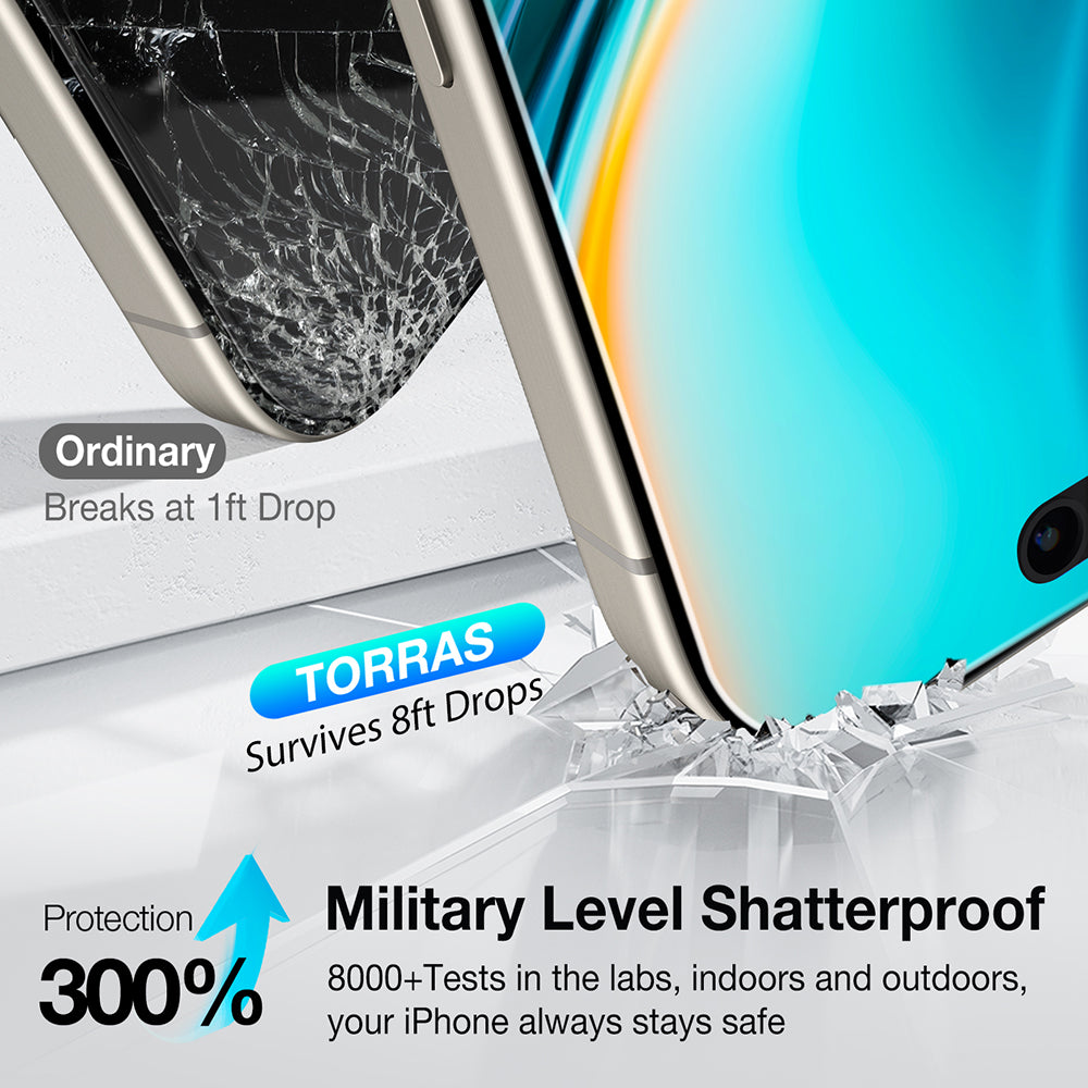 Protector de pantalla Privacy Torras GlassGo Install Master para Apple iPhone 17 Air, Cristal Templado, Full Glue