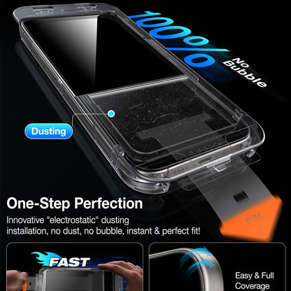 Protector de pantalla Privacy Torras GlassGo Install Master para Apple iPhone 17 Pro, Cristal Templado, Full Glue