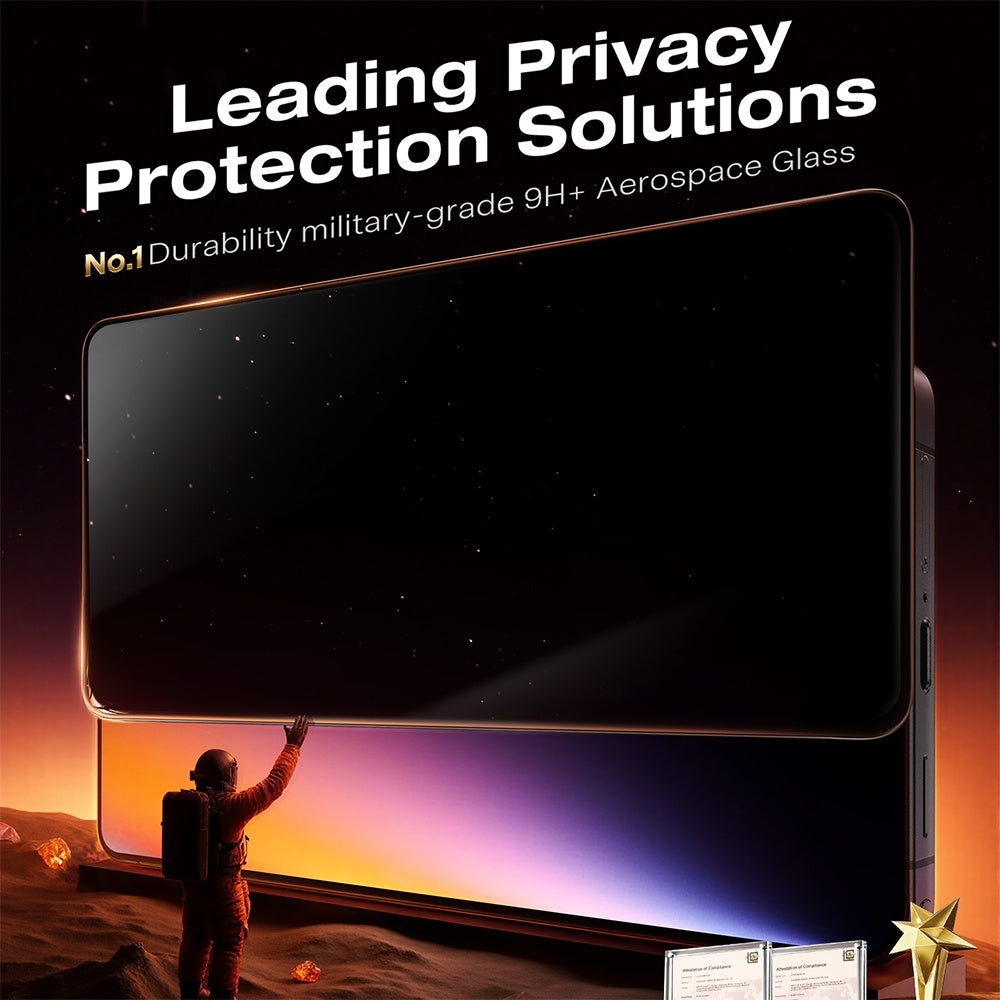 Protector de pantalla Privacy Torras GlassGo Install Master para Samsung Galaxy S26 Ultra S948, Cristal Templado, Full Glue
