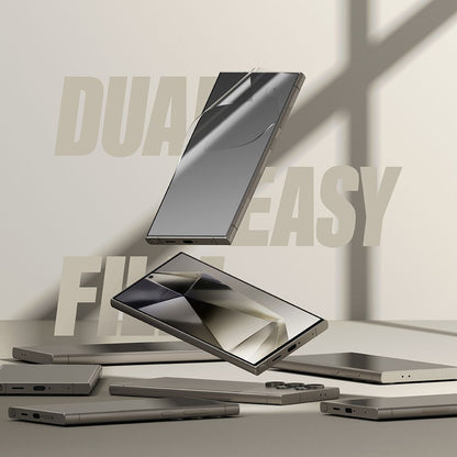 Protector de pantalla Ringke Dual Easy para Samsung Galaxy S24 Ultra S928, Plástico, Set de 2 piezas