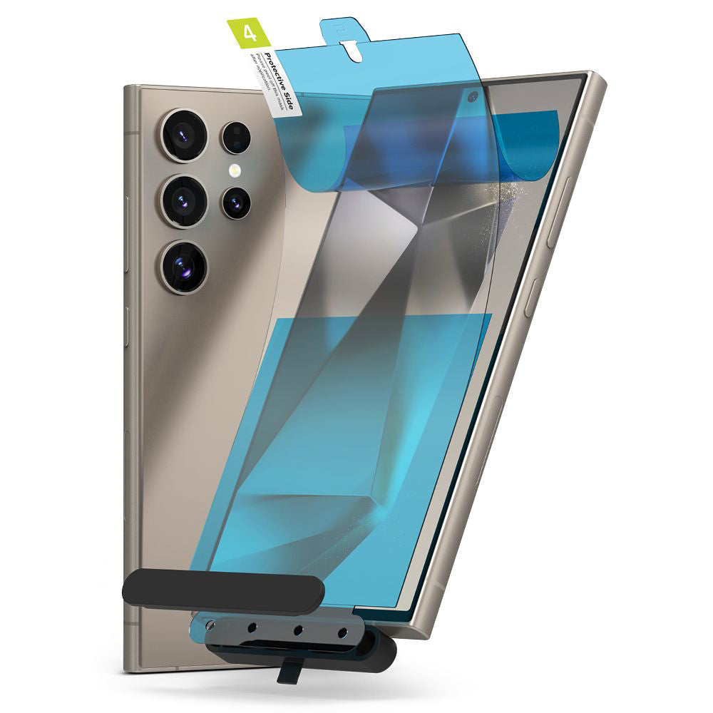 Protector de pantalla Ringke Dual Easy para Samsung Galaxy S24 Ultra S928, Plástico, Set de 2 piezas