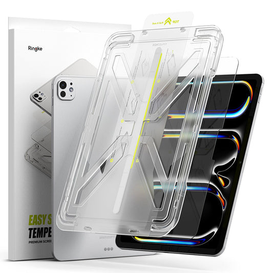 Protector de pantalla Ringke Easy Slide para Apple iPad Pro 11 (2024), vidrio templado, adhesivo completo