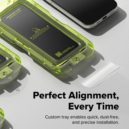 Protector de pantalla Ringke Easy Slide para Apple iPhone 17 Pro Max, vidrio templado, adhesivo completo, set de 2 piezas