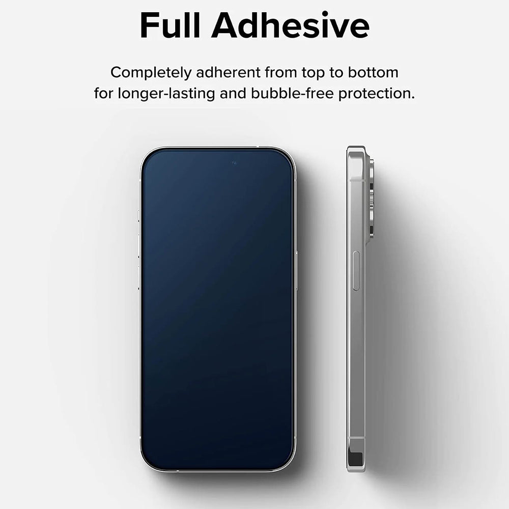 Protector de pantalla Ringke para Apple iPhone 15 Pro Max, vidrio templado, adhesivo completo, negro