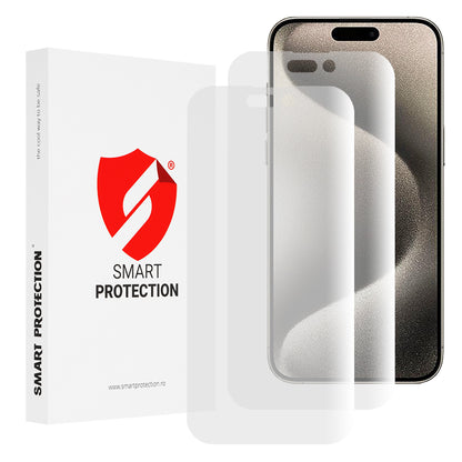 Protector de pantalla Smart Protection Premium Classic para Apple iPhone 15 Pro Max, Plástico, Set de 2 piezas