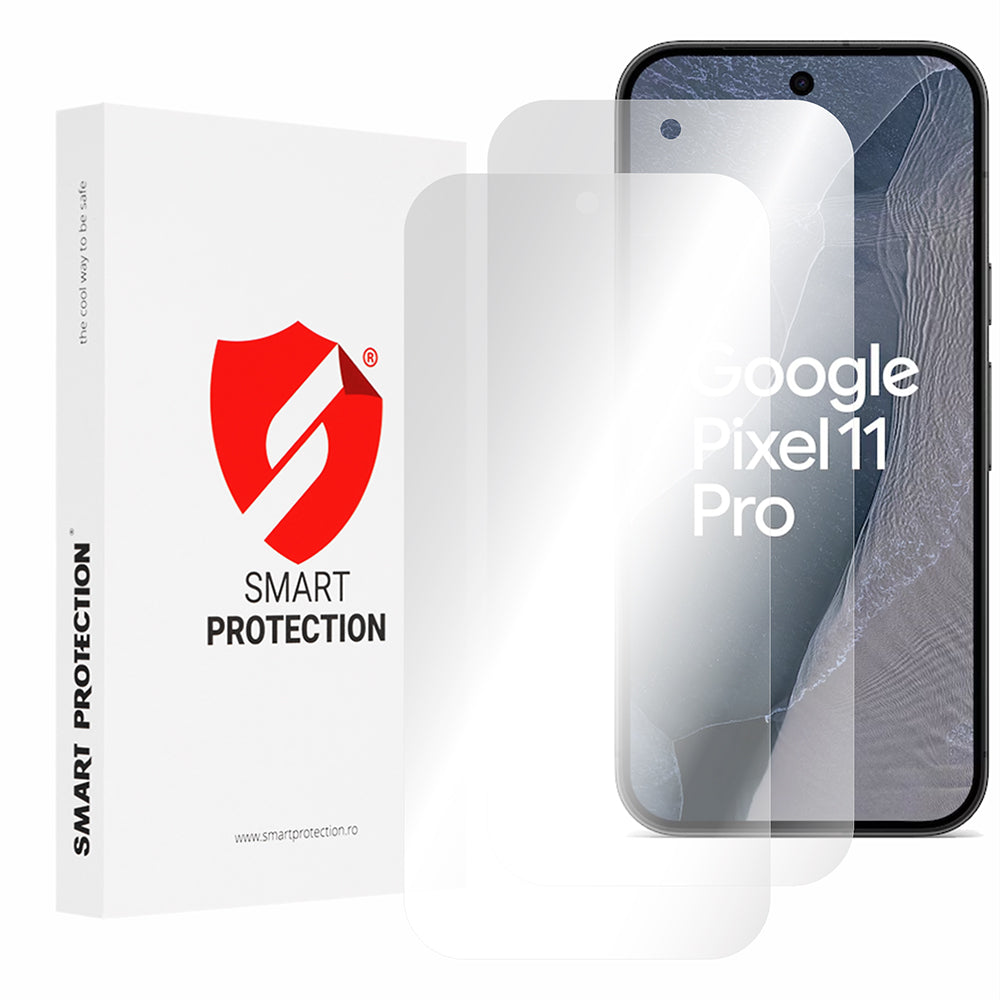 Protector de pantalla Smart Protection Premium Classic para Google Pixel 11 Pro, Plástico, Pegamento completo, Set de 2 piezas
