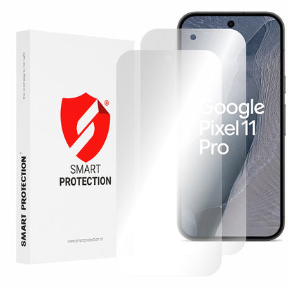 Protector de pantalla Smart Protection Premium Classic para Google Pixel 11 Pro, Plástico, Pegamento completo, Set de 2 piezas