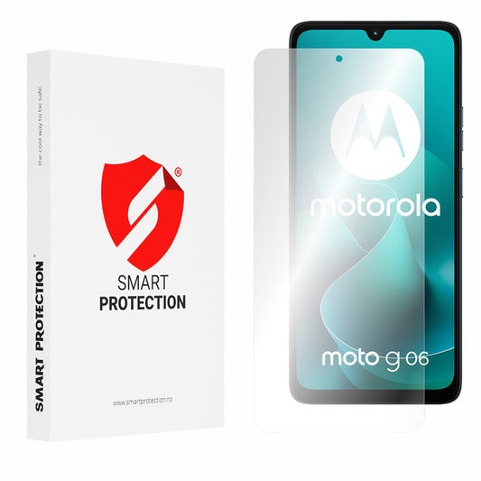 Protector de pantalla Smart Protection Premium Classic para Motorola Moto G06 Power / G06, Plástico, Full Glue, Set de 2 piezas.