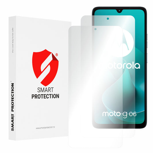Protector de pantalla Smart Protection Premium Classic para Motorola Moto G06 Power / G06, Plástico, Full Glue, Set de 2 piezas.