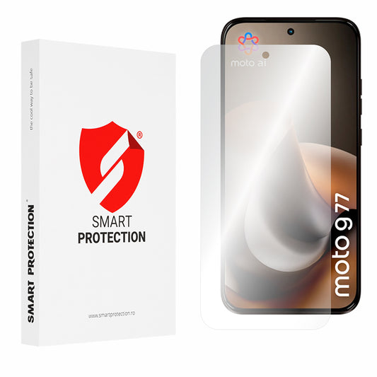 Funda protectora de pantalla Smart Protection Premium Classic para Motorola Moto G77, Plástico, Set de 2 piezas