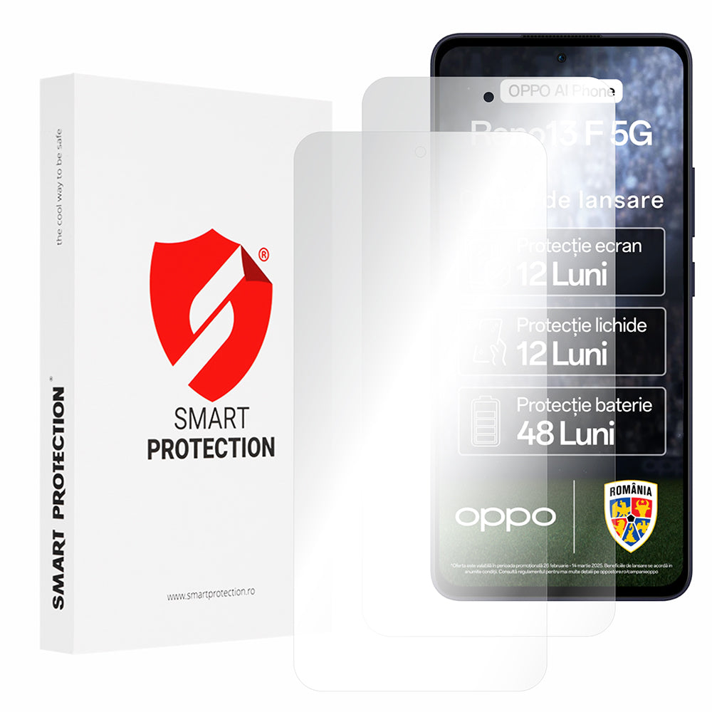 Protector de pantalla Smart Protection Premium Classic para Oppo Reno13 FS 5G / Reno13 F 4G / Reno13 F, Plástico, Set de 2 piezas