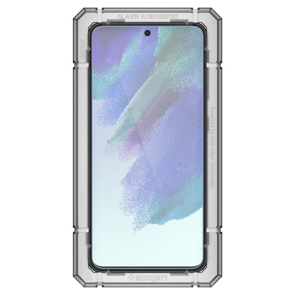Protector de pantalla Spigen GlastR Align Master para Samsung Galaxy S21 FE 5G G990, Cristal Templado, Full Glue, Set de 2 piezas AGL03088